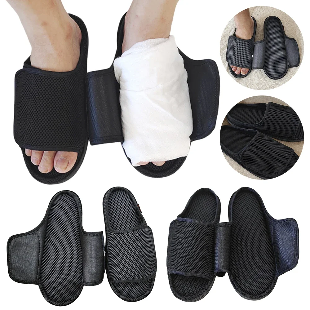 

Women's Men's Diabetic Slippers Adjustable Closure Orthopedic Slippers Open Toe House Slippers for Indoor Outdoor