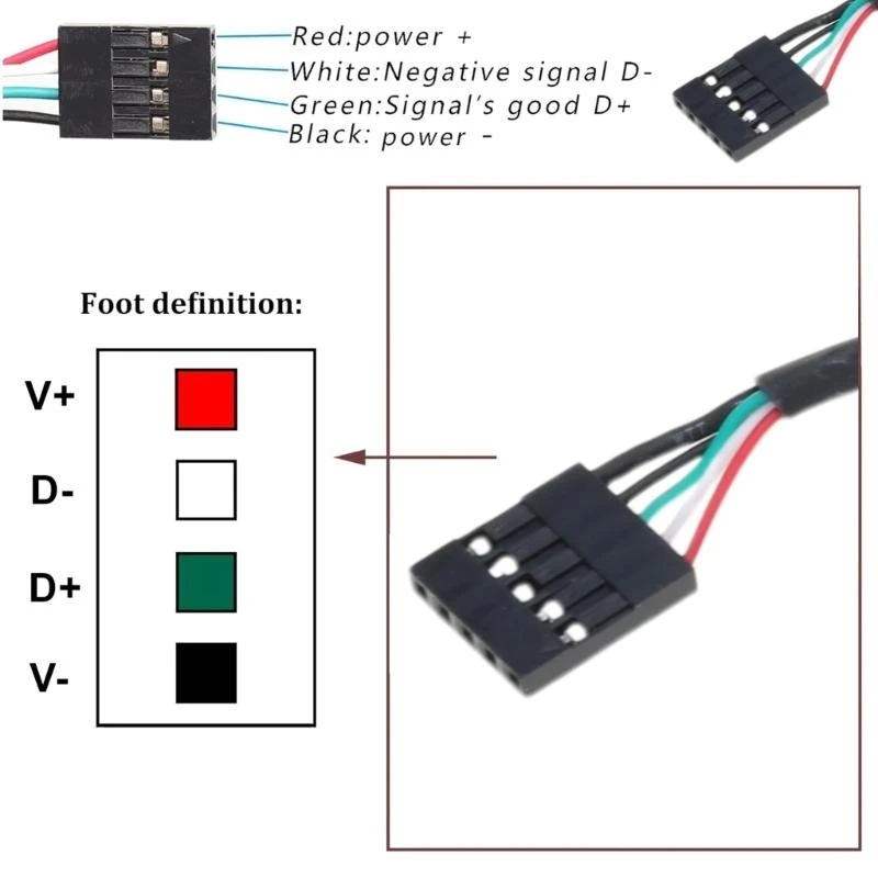 جودة USB2.0 أنثى إلى اللوحة الأم 9Pin كابل رأس USB IDC كابل للوحة الأم الموثوقة