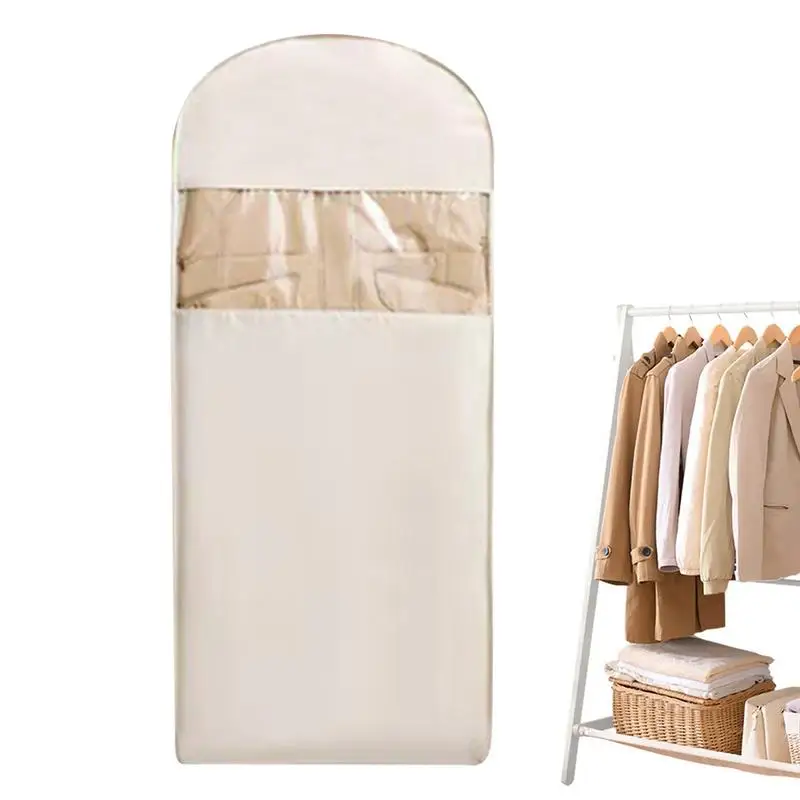 

Garment Bag For Closet Storage Down Coat Dust Cover With Self-Compression Zipper Space-Saving Hangable Garment Covers For