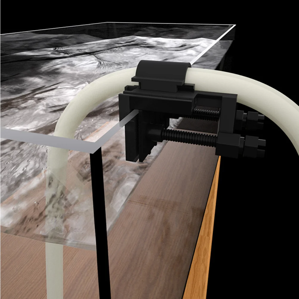 

Black Acrylic Filter Water Holder Aquarium Inlet Outlet Clip Prevent Slipping Falling Out Fish Tank Filter Water Clip