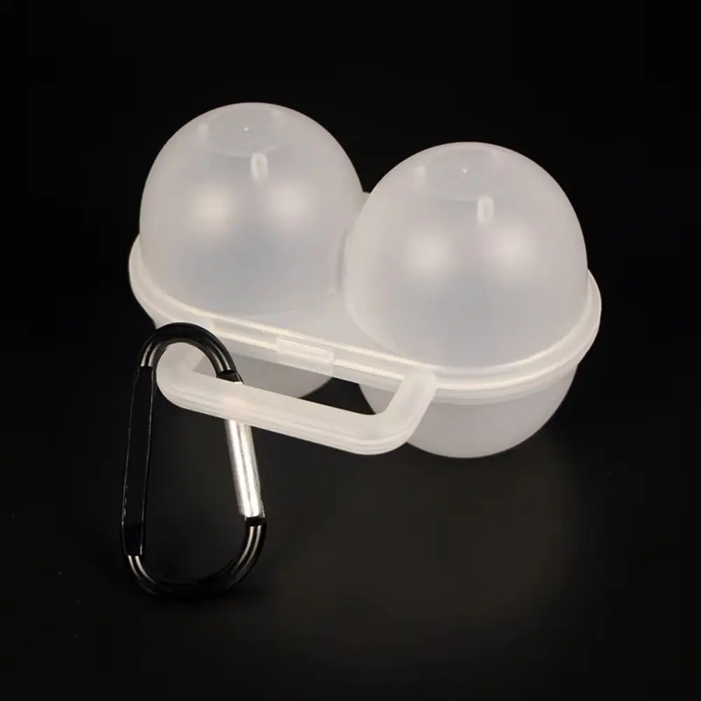 Protective Two Compartment Outdoor Egg Box Shockproof Portable Egg Holder Drop Resistant Transparent Egg Storage Box Picnic