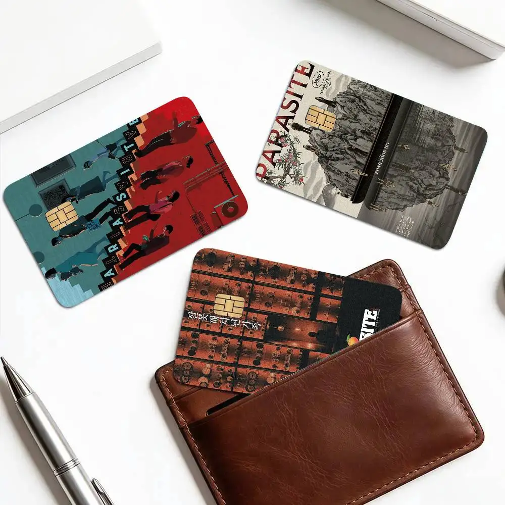P-Parasite Korean Drama Movie Art Print Credit Card Skin Waterproof PVC Bank Card Decal