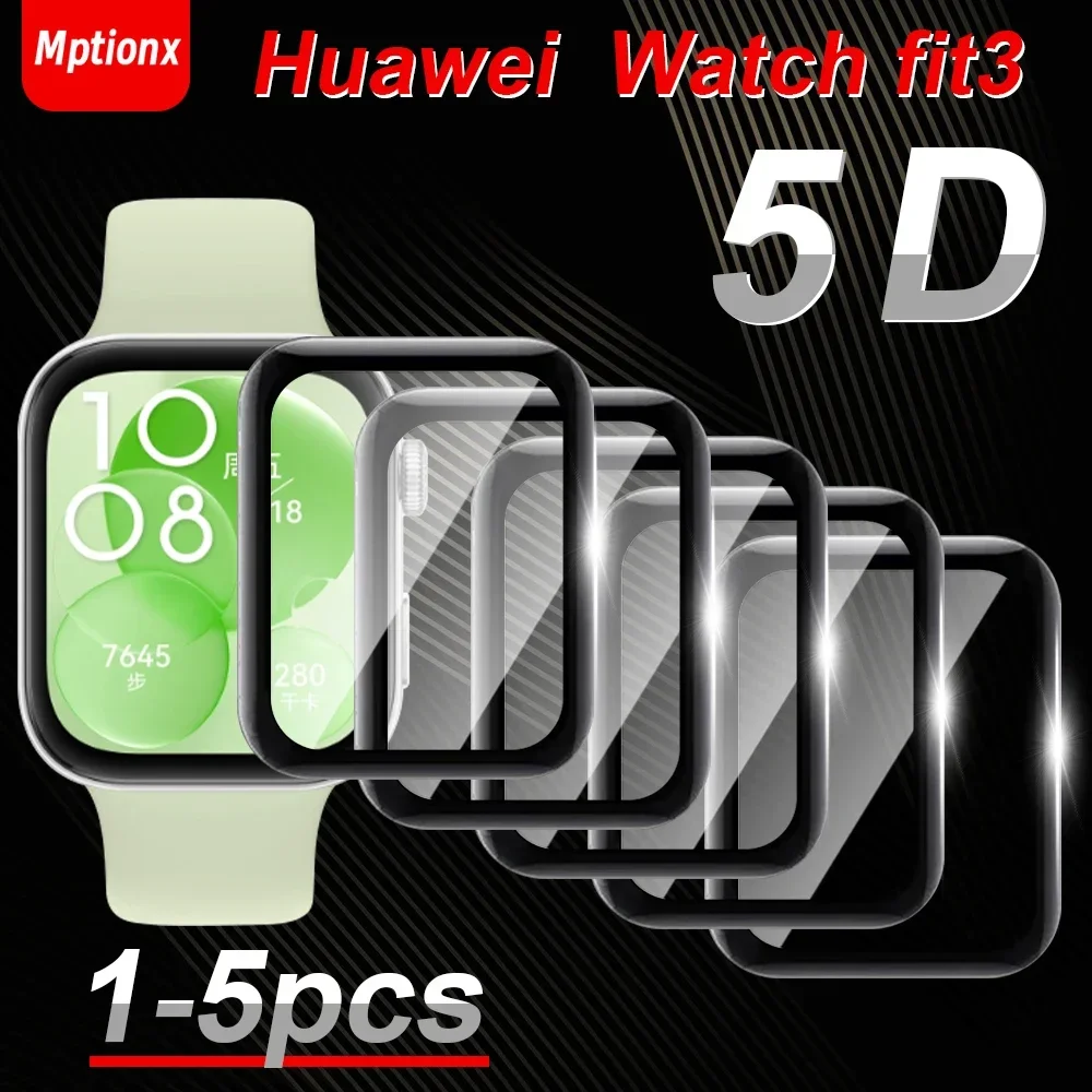 Screen Protector Film for Huawei Watch Fit 3  Full Cover Protective Anti-scratch Soft Film for Huawei Fit3 Smartwatch Protector