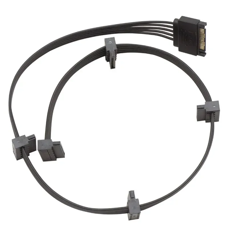 

15Pin SATA/4PIN Power Supply Splitter Cable Hard Drive 1 Male To 3/4/5/6 Female Extension Power Cord for DIY PC Sever