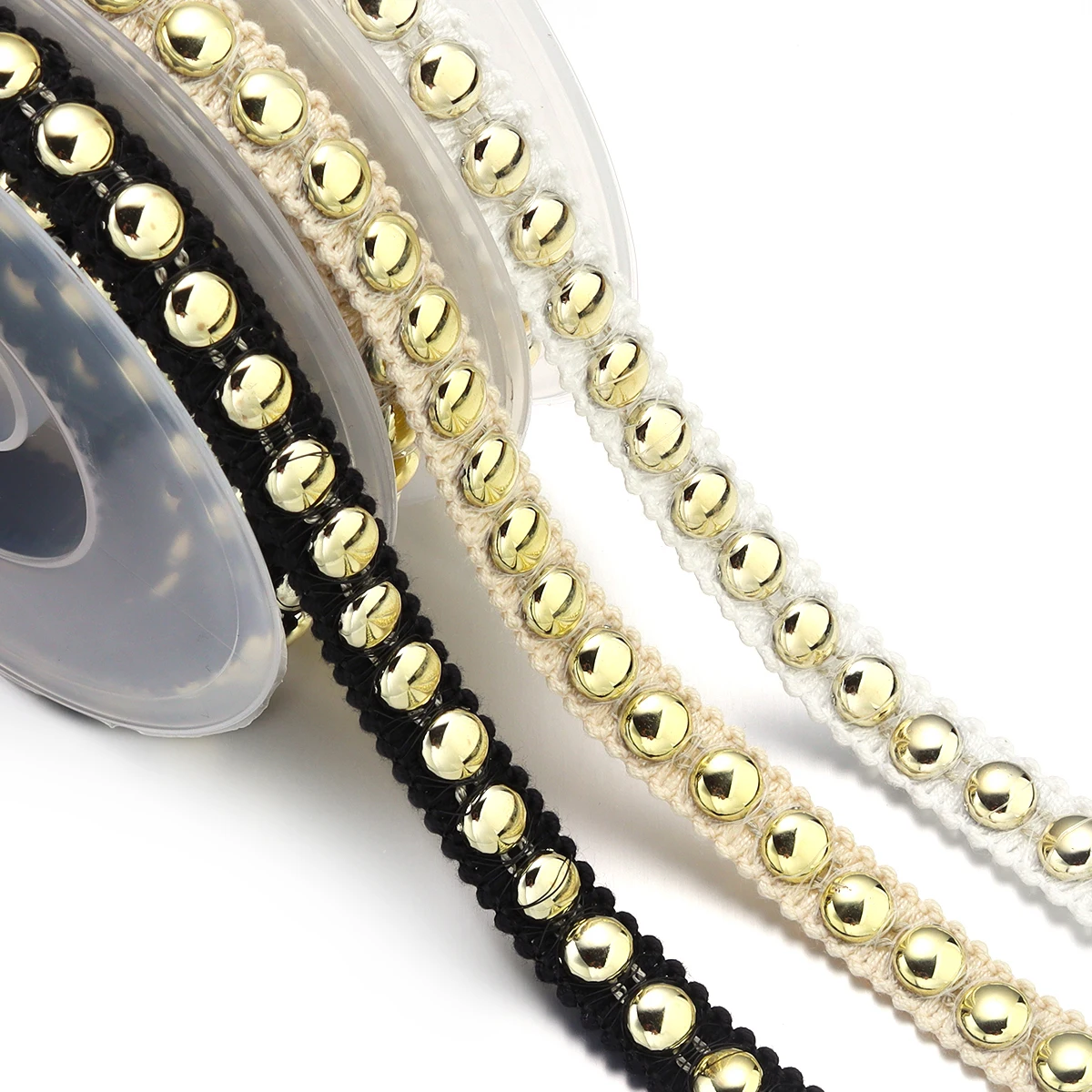 2Yards 11mm weiße schwarze Perlen Spitze Band Spitze Stoff Trim Band für DIY Näh Kleidung Handgefertigte Kleidung Zubehör