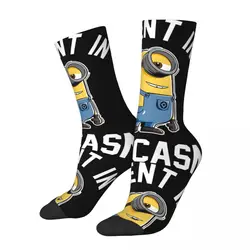 Hip Hop Retro Minions Fluent In sarcasmo Smirk Portrait Crazy calzini a compressione da uomo Unisex spregevole Me Harajuku Seamless