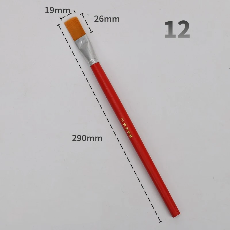 12 Cái/Bộ Red Dầu Cọ Sơn Nylon 1-12 Số Bàn Chải Tranh Màu Nước Bàn Chải Nghệ Sĩ Nghệ Thuật Tiếp Liệu
