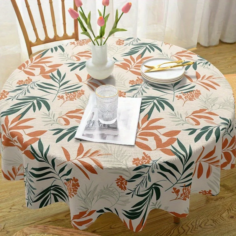 One vintage wildflower round tablecloth, perfect for holiday gatherings.