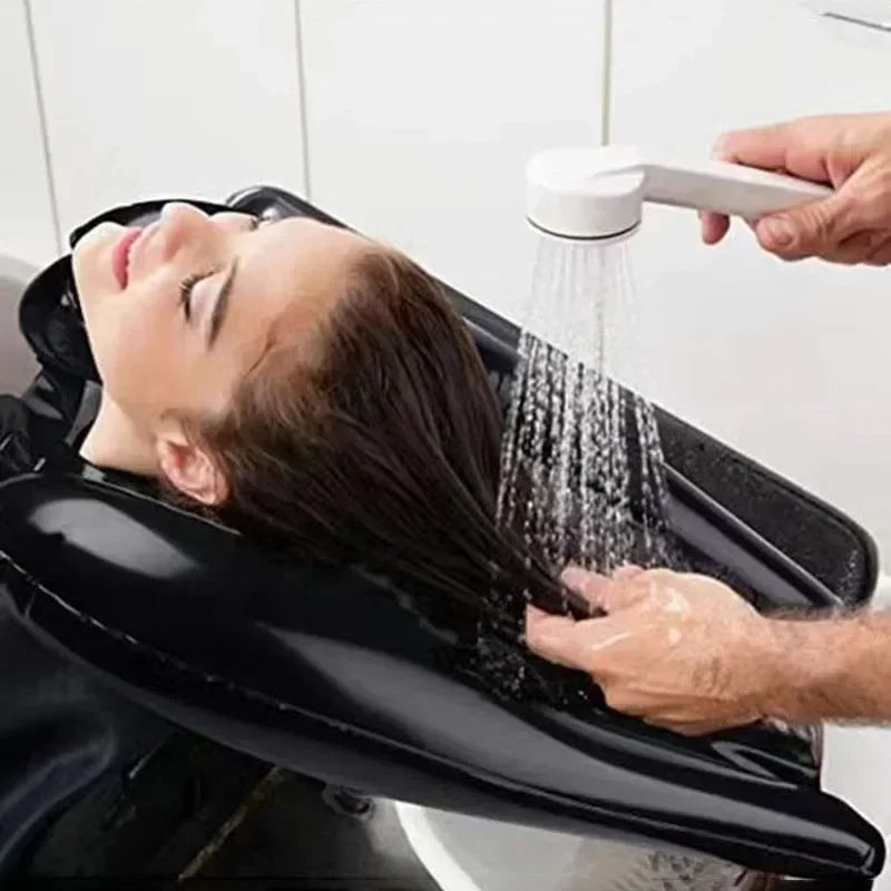 Lavabo de champú inflable de PVC, inflar rápidamente, desinflar el lavabo para lavar el cabello para mujeres embarazadas y ancianos, nueva almohadilla de champú portátil