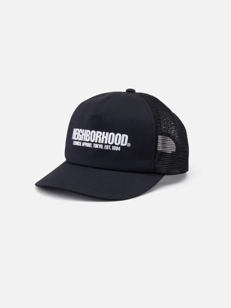 nbhd-和風アウトドアキャンプレトロ文字刺繍メッシュ野球帽ダックビルハットカジュアルユニセックスサマーハット