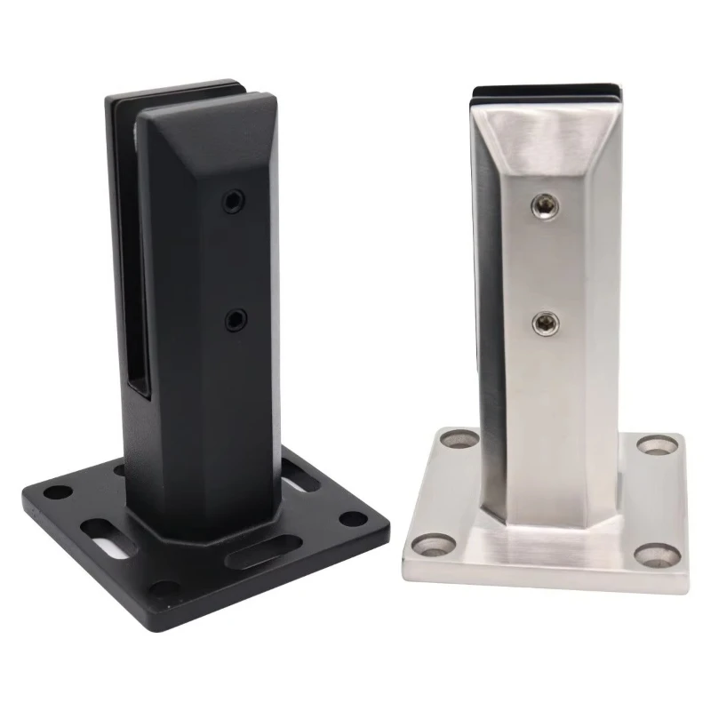 

Square swimming pool fence handrail Frameless light stainless steel glass faucet
