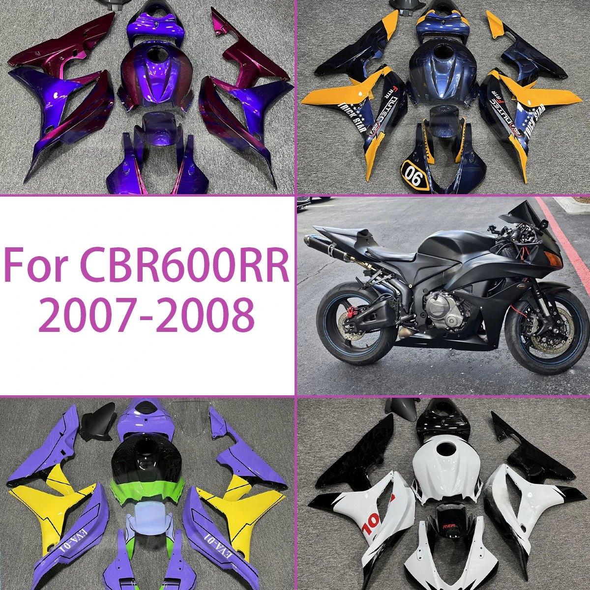 

For Honda 2007 2008 CBR600RR Motorcycle Fairing Set Full Bodywork Panels 07 08 CBR 600RR Multiple Styles Available