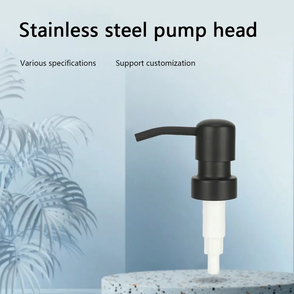 1PCS Bathroom Kitchen Liquid Soap Lotion Dispenser Pumps Head Handle Stainless Steel Pump Head For Hand Press Dispenser Bottle