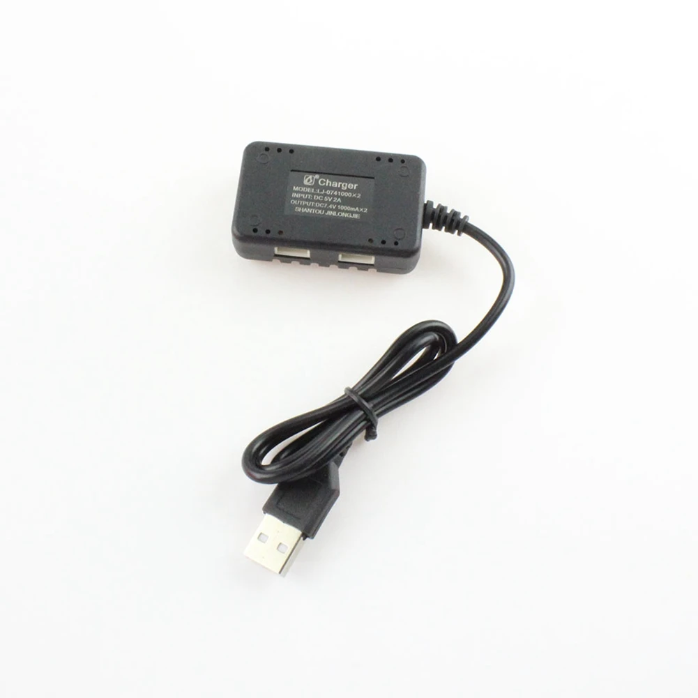 2 IN 1 7.4V 1000Mah x 2 XH-3P Chargeur USB Rapide pour 144001 124019 12428 284131 K989 K969 XK K130 RC Voiture Avion