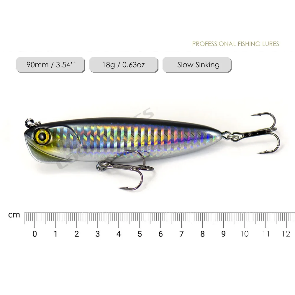 Countbass Slow Sinking Pencil 90mm 3-1/2" 18g 41/64 oz. Wobblers Dive 5-40cm Fishing Lures Ultra-Long  Somari Hardbaits