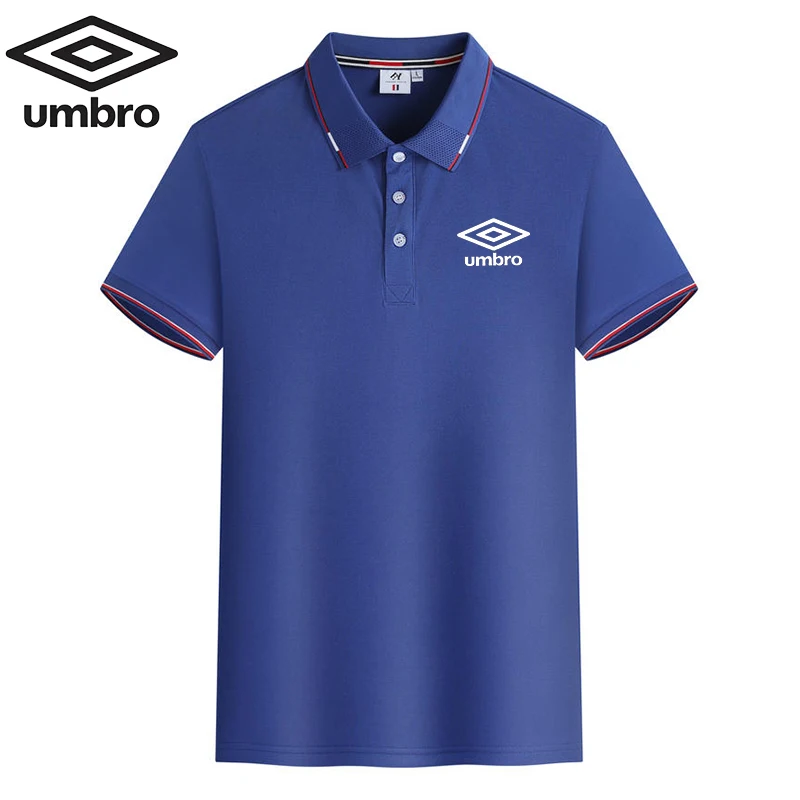 Embroidery Umbro Men's Breathable Polo Shirt Summer New Business Casual High Quality Lapel Polo Shirt for Men