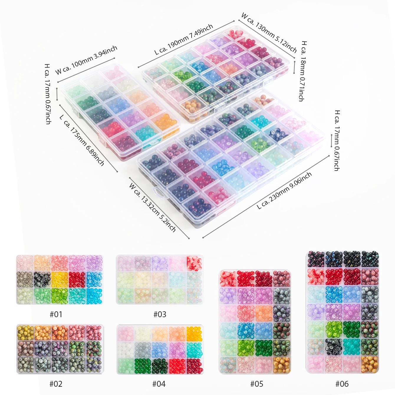 Glass Beads Bracelet Making Kits with 28 Colors