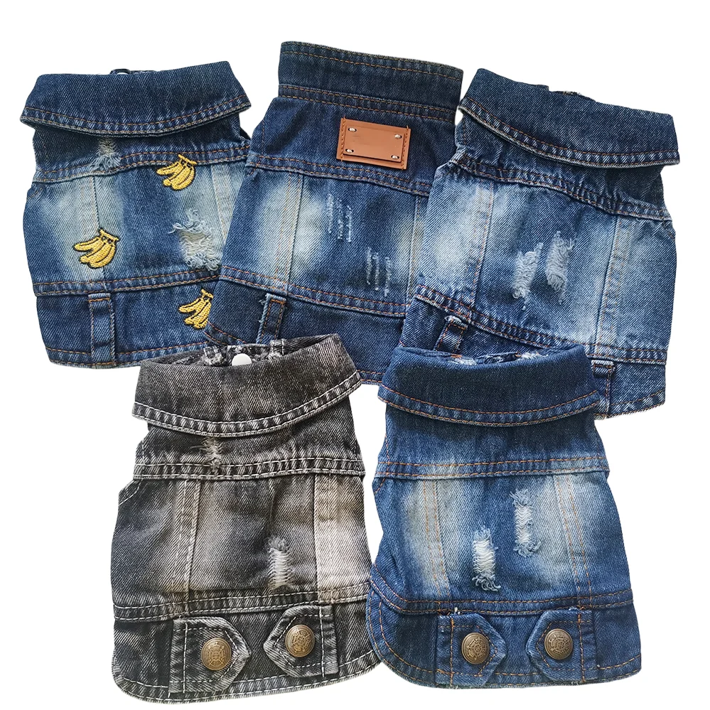 

Dog Jean Jacket for Small & Medium Dogs Denim Hoodie Vest for Boys,Summer Pet Costume for Cats & Puppies Clearance Sales Cheap