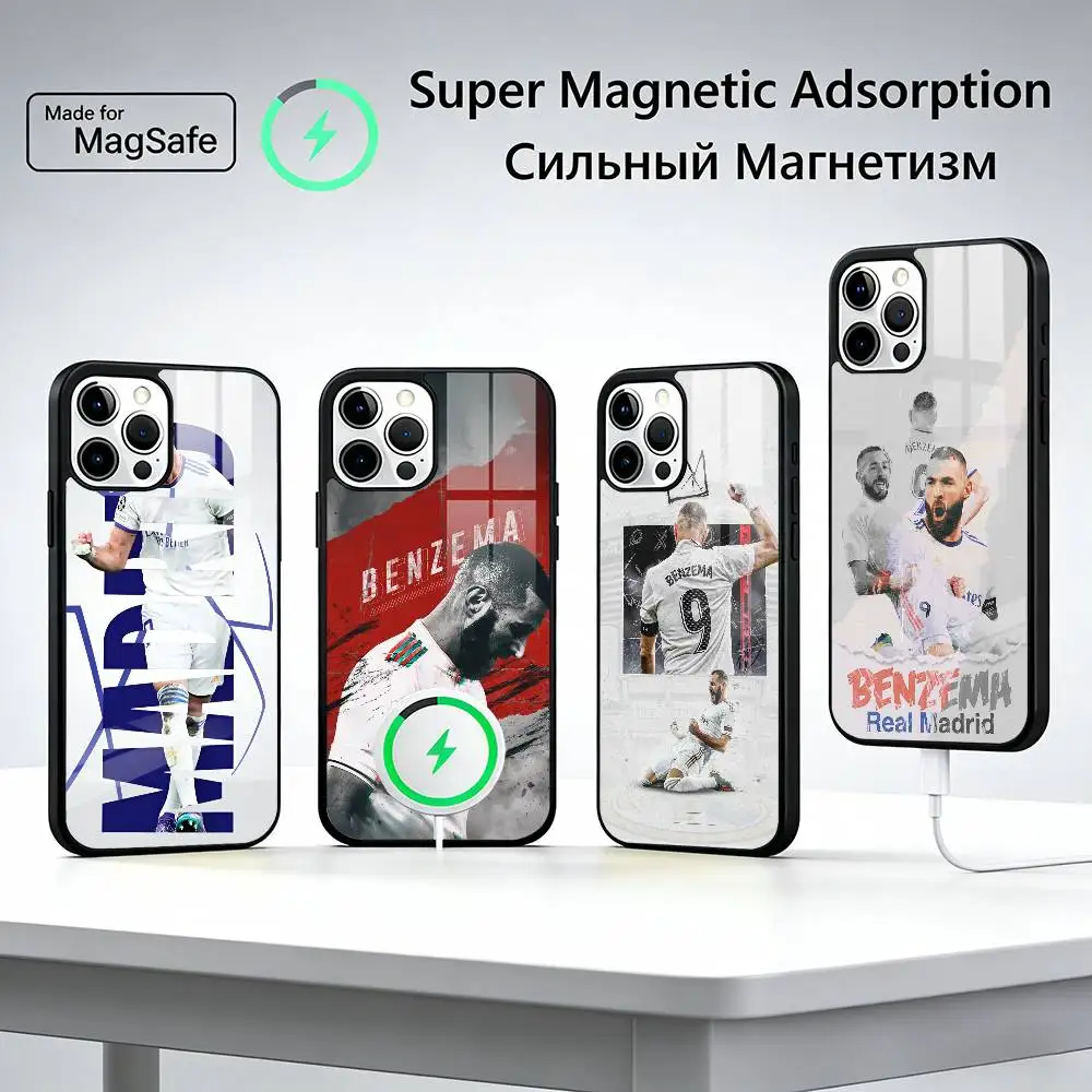 

K-Karim Benzema Football Cheer Phone Case For iPhone17,16,15,14,13,12,11 Plus,Pro Magnetic For Magsafe Wireless Charging