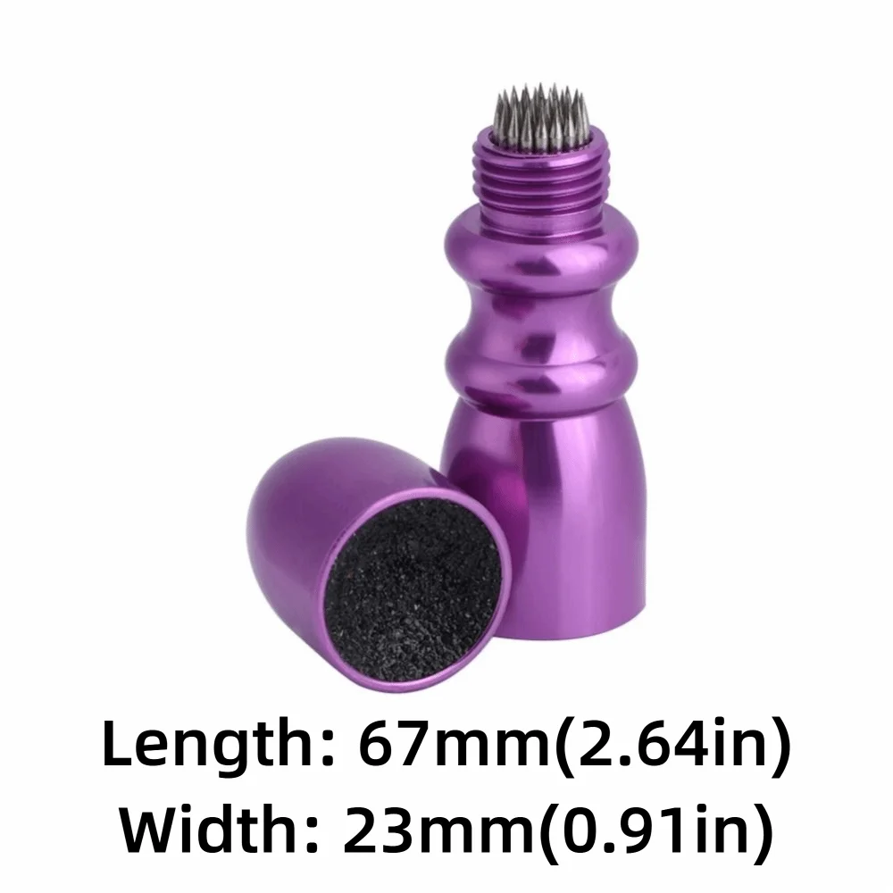 جديد جودة عالية المحمولة البلياردو اكسسوارات 3 في 1 تلميح ماتي المشكل Scuffer 7 سنتيمتر جديلة تلميح Pricker الأرجواني تلميح المشكل البلياردو