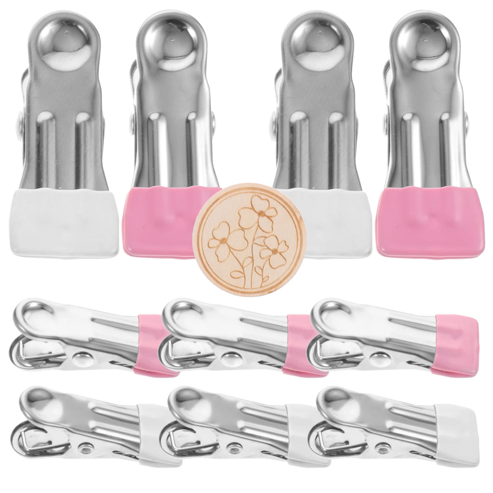 

Heavy Duty Clothespins Stainless Steel Rubber Coated Clips for Laundry Socks Snacks Photos Indoor Outdoor Mini Pins Strong