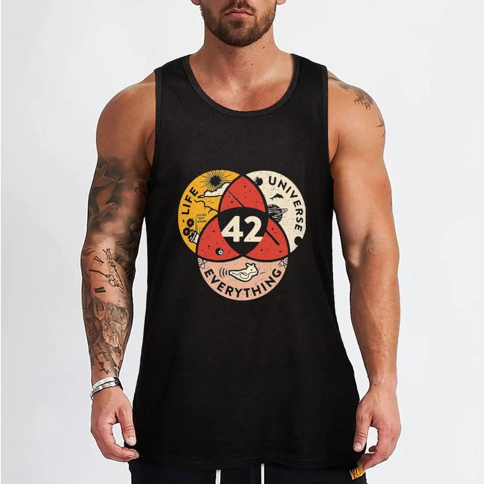 42 The Answer To Life The Universe And Everything Tank Top bodybuilding for men anime clothes