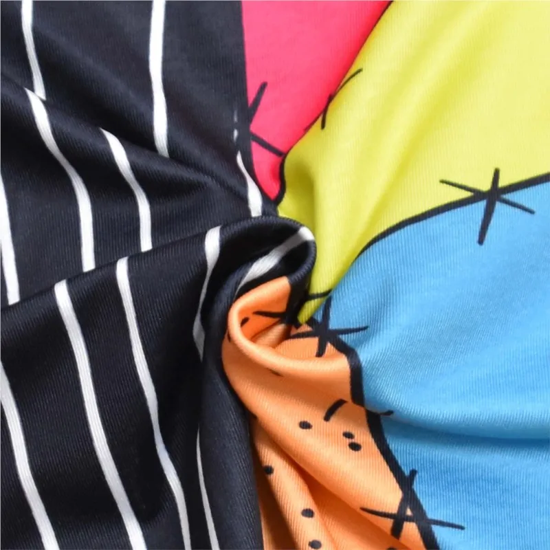 هالوين الفتيات كابوس عيد الميلاد الهيكل العظمي تأثيري حلي أنيمي فتاة فستان سالي هالوين كرنفال المرحلة مجموعة الحفلات كوس