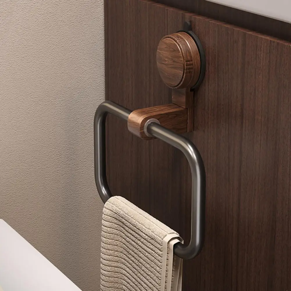 Wall-mounted Towel Organizer Hanging Towel Rack with Suction Cup Strong Load-bearing Bathroom Wall Mount Simple Installation