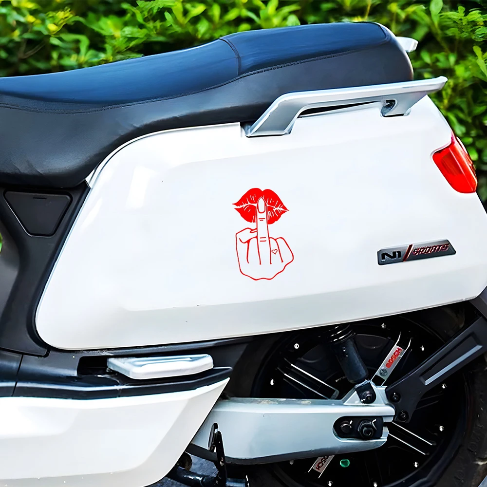 Give You A Kiss Like The Middle Finger - Creative Reflective Vinyl Stickers Motorcycle Modification Stickers