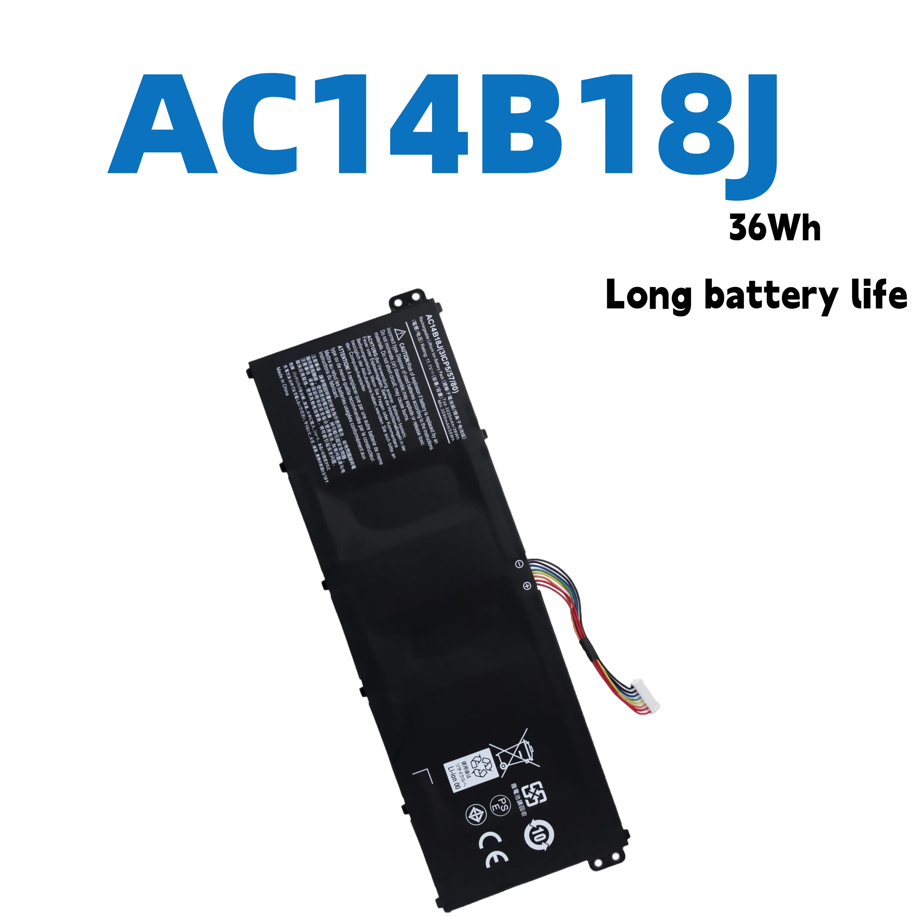 

AUSSY AC14B18J AC14B13J Аккумулятор для ноутбука Acer Aspire E3-111 E3-112 E3-112M ES1-531 MS2394 B115-MP EX2519 N15Q3 N15W4