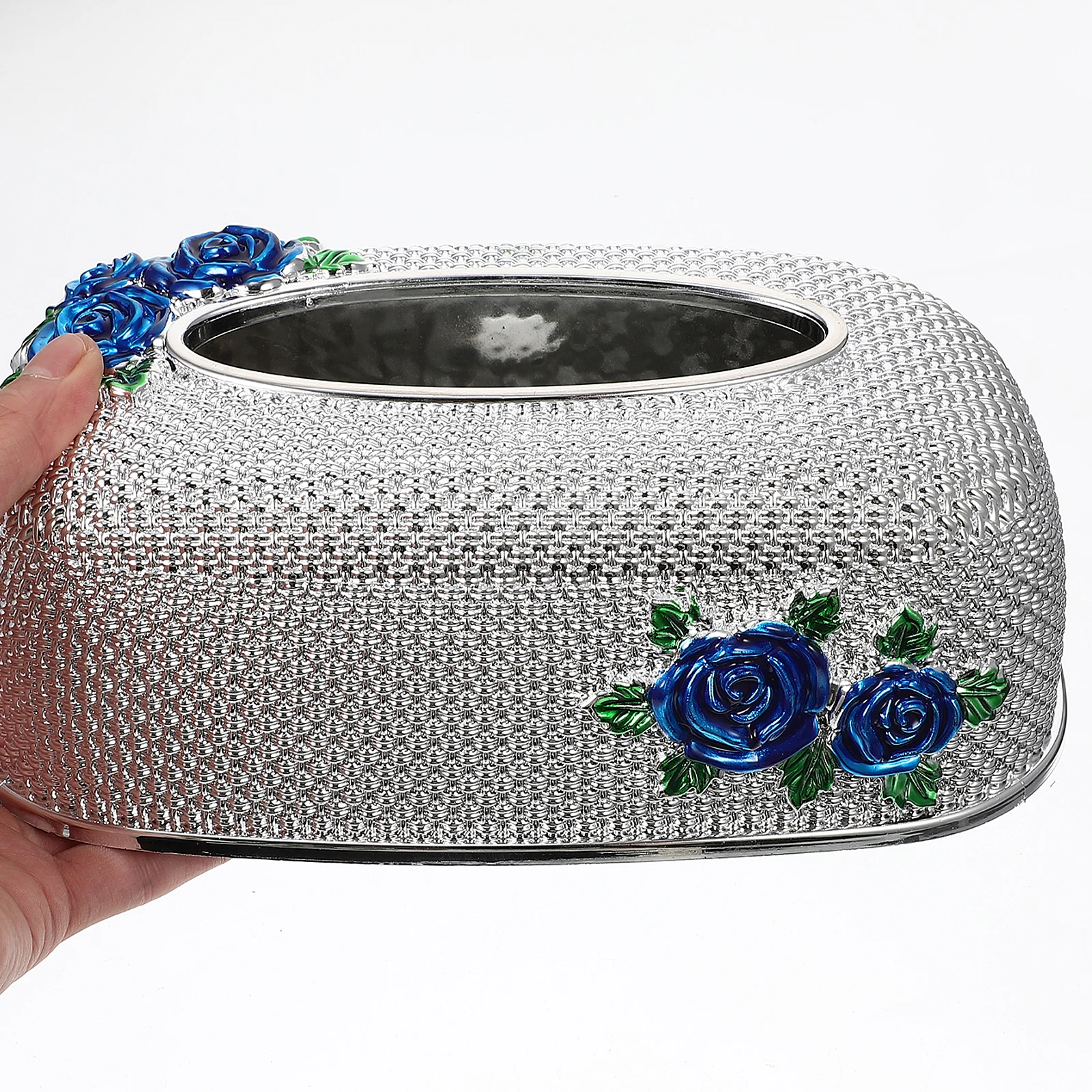 

Tissue Storage Box Case Rose Pattern Container Napkin Holder Café Holders Vintage Acrylic Boxes Bathroom Home