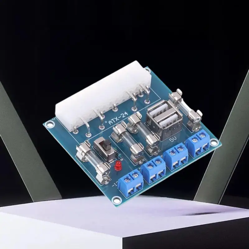 △ 1 Piece Power Adapter Supply Test Module Power Supply Circuit Outlet Module HU-M28W Desktop PC Power ATX Transfer Board