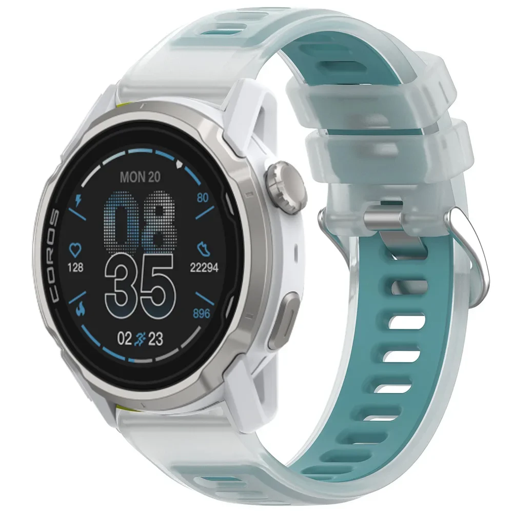 20/22mm Jelly Silicone Strap For COROS Watch APEX 4 42mm/PACE Pro Sports Semi-Transparent Bracelet For CMF Watch 3-2-1 Pro Band