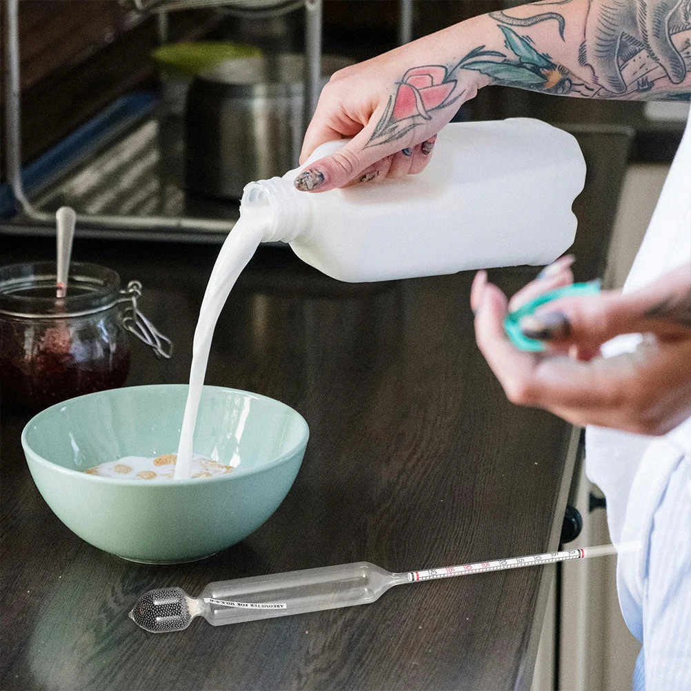 

2Pcs Lactometer Hydrometer Milk Meter Easy Calculate Smooth Lines Professional Design Glass Milk Hydrometer Kitchen Supplies