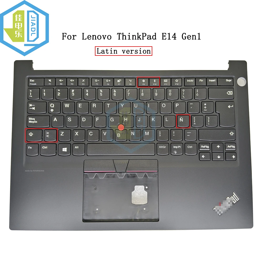 

New LA Latin no backlight Keyboard For Lenovo Thinkpad E14 GEN1 20RA 20RB with Palmrest Upper Case C Cover PK131HJ3A28