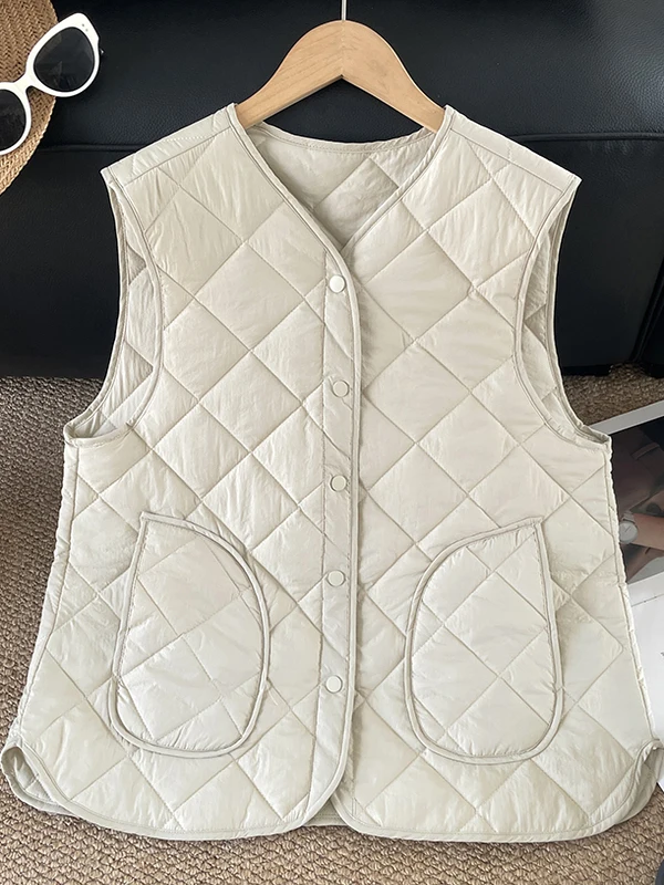 

Легкий женский жилет Thiened Fce, осенне-зимний новый базовый слой из хлопка, теплая удобная внутренняя одежда