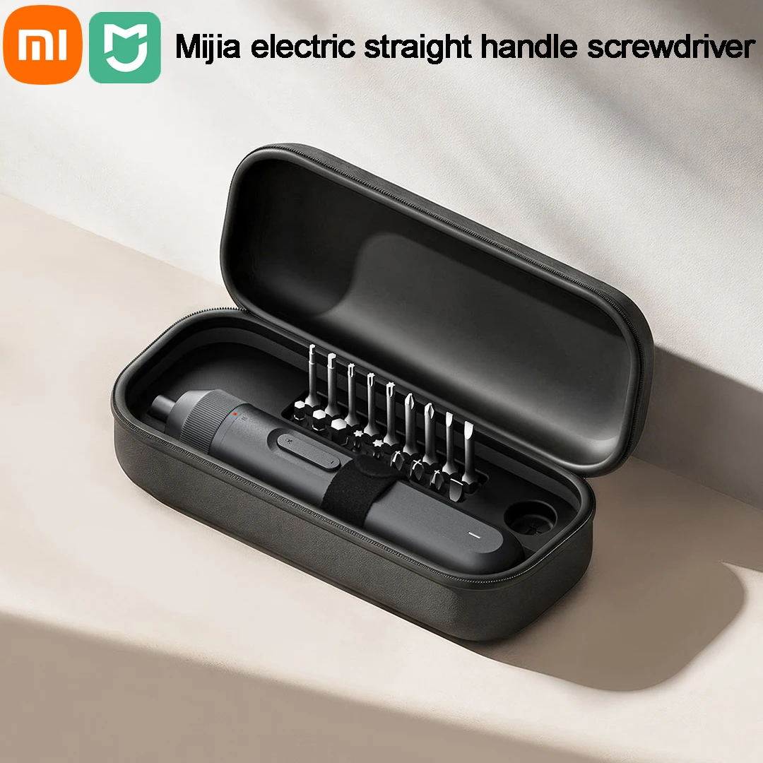 Xiaomi Mijia Electric Straight Handle Screwdriver 18pcs C6.3 batch head 4N·m Max Torque 2000mAh EVA Storage Box Home Repair Tool