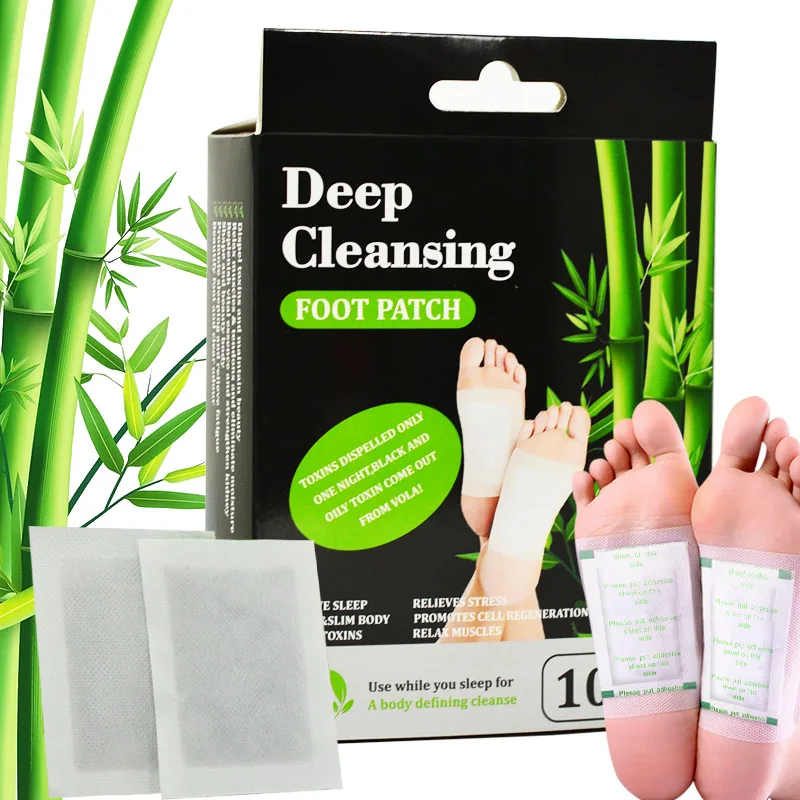 

40 Pcs/4 Packs Herbal Deep Cleansing Foot Patch Bamboo Pad Improve Sleep Slimming Sticker Body Toxins Detox Plaster Adhesive