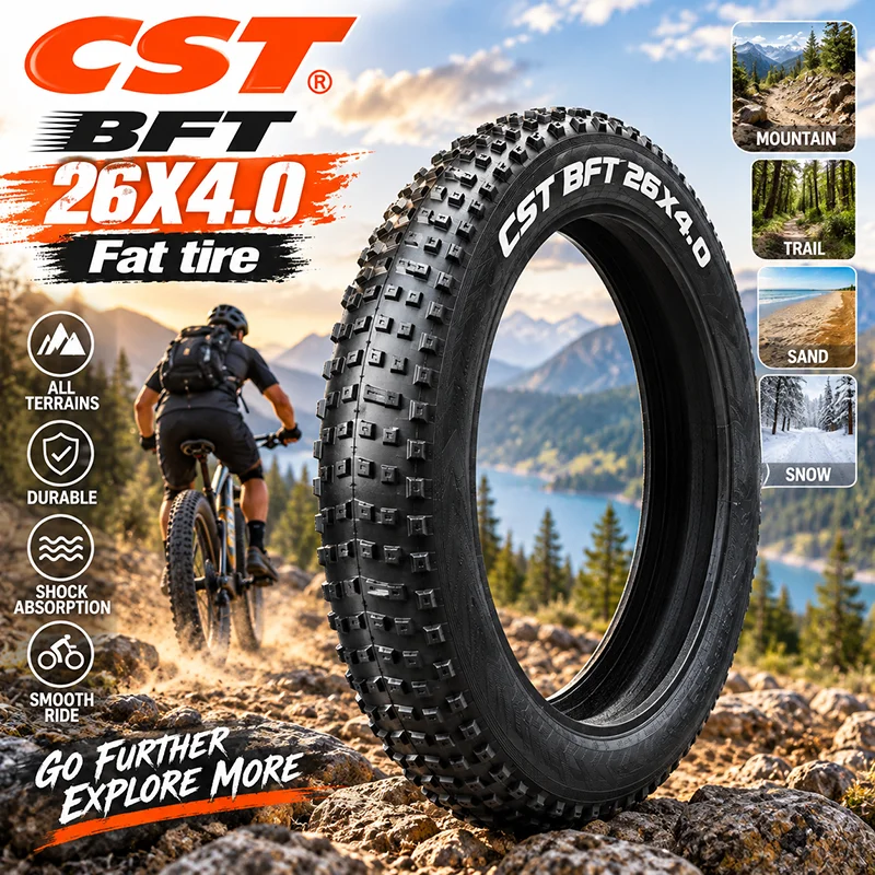 CST BFT 20 Zoll Fat Tire Schnee- und Strandfahrradreifen 20x4.0 Elektro-Snowmobile MTB Fahrrad Anti-Rutsch Fat Tire / Schlauch – Detail 16