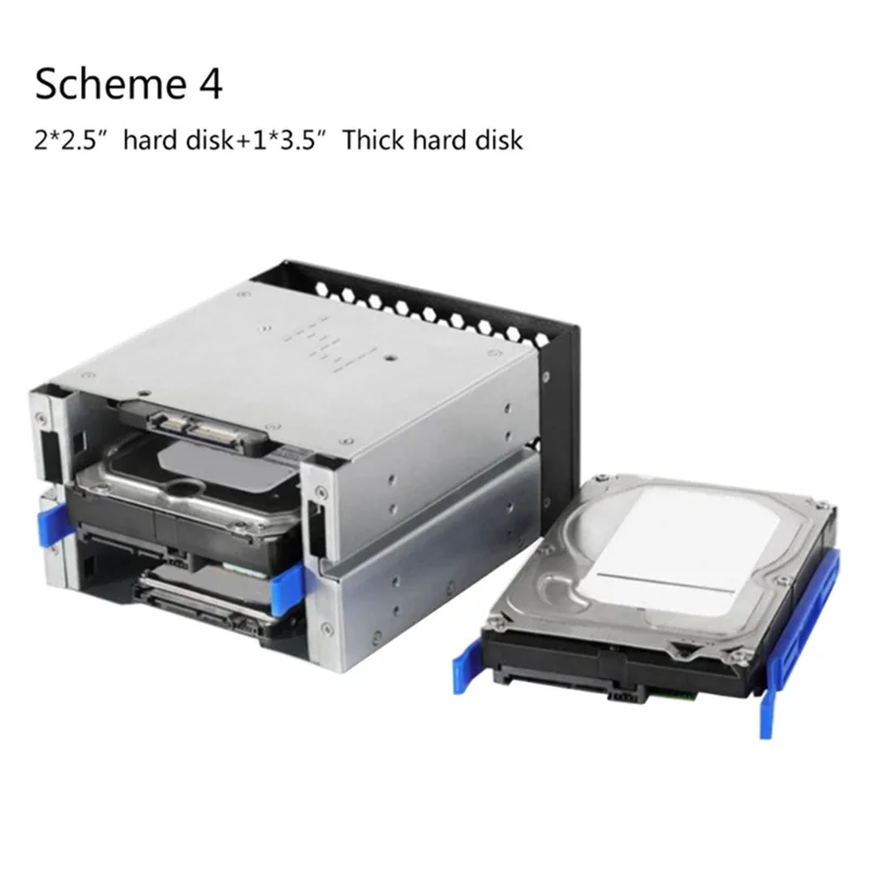 Novo! !3.5 a 5.25 gaiolas de disco rígido de três discos 2 unidades de chassi no chassi caixa de disco rígido expansão de armazenamento de computador