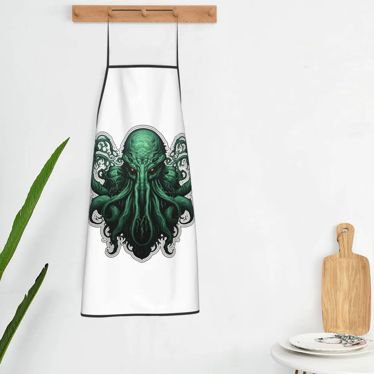Cool H.P. Lovecraft The Call Of Cthulhu Apron Chef Cooking Tablier Waterproof Bib Kitchen Cleaning Pinafore for Women Men
