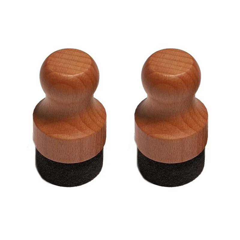 

2 PCS Cutting Board Oil And Wax Applicator Round Wood Applicator Brown & Black For Wood Cutting Boards, Butcher Blocks, Cutlery-