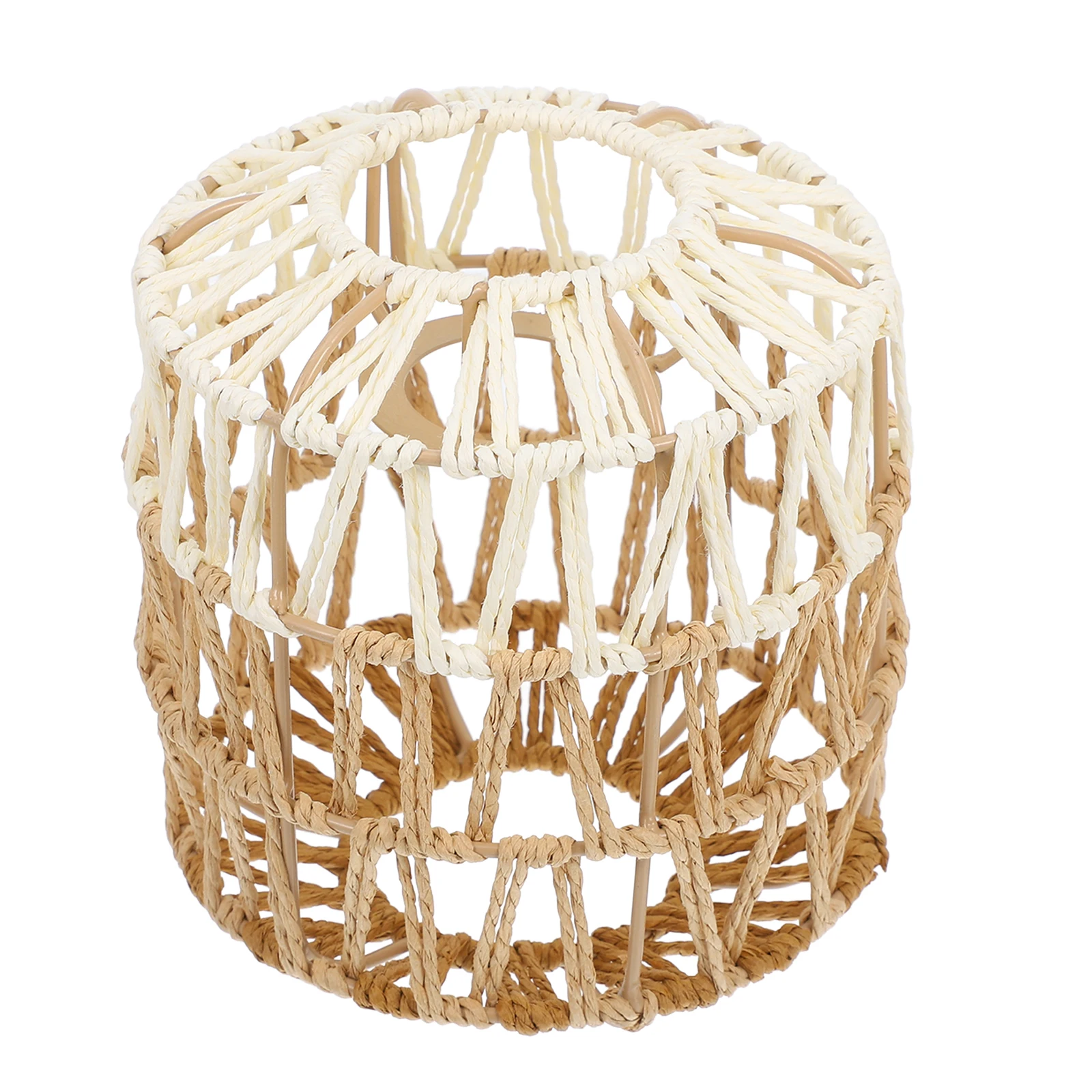 

Creative Woven Lampshade Paper Rope Design Vintage Style Ceiling Light Cover Household Bohemian Pendant Hanging Shades for Home