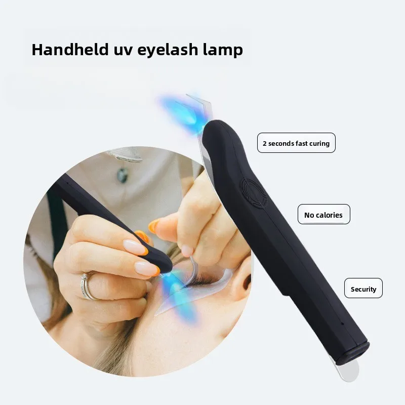 New Handheld UV Eyelash Light USB Rechargeable Grafting Eyelash Hair Transplant UV Curing Light Tool