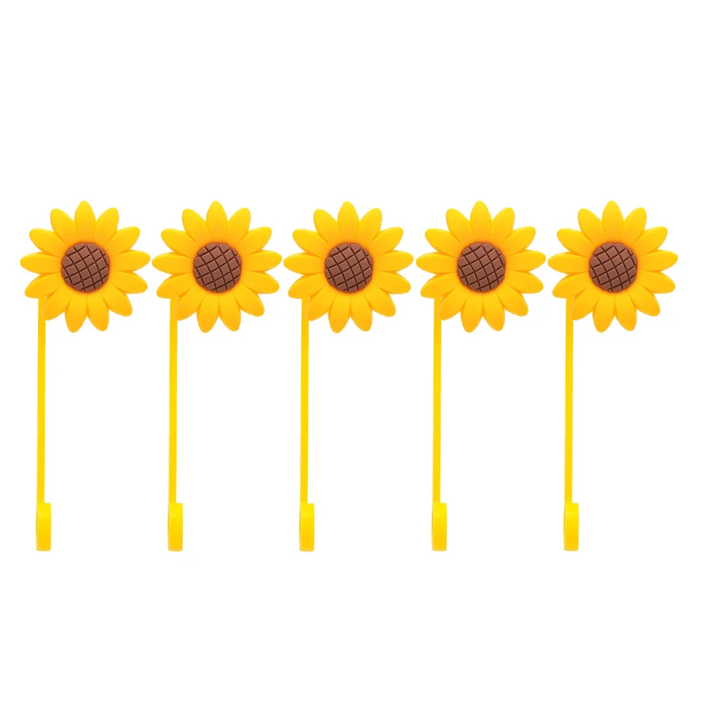 

5Pcs Cute Sunflower Silicone Straw Caps 10Mm Dust Cover for Tumblers Reusable Flower Topper Accessories Hygienic Straw Protector