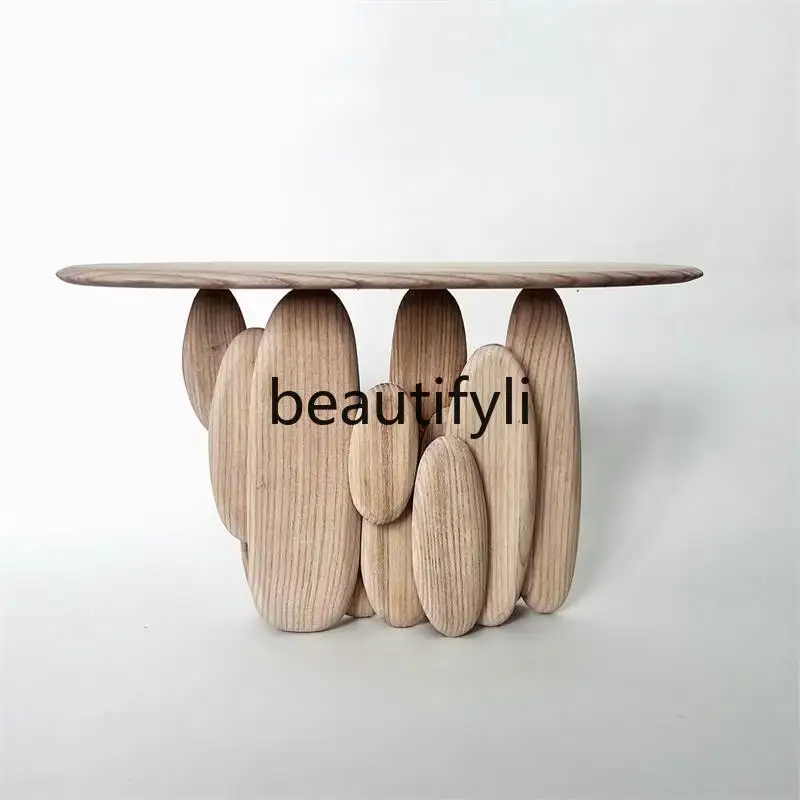 

Medieval style solid wood carving flower entrance table art, entrance entrance table against the wall, wall decoration desk