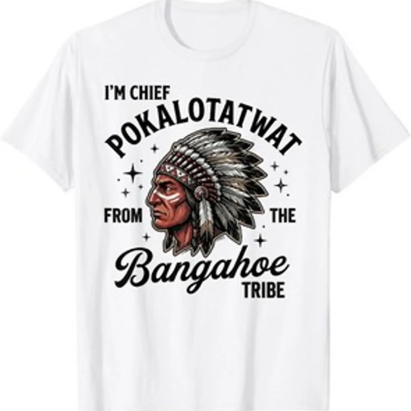 Camiseta I'm Chief Pokalotatwat de The Tribe, Estilo Indígena Nativo, Vintage, Lavada, Versátil, Streetwear para Hombre, Suave y Transpirable