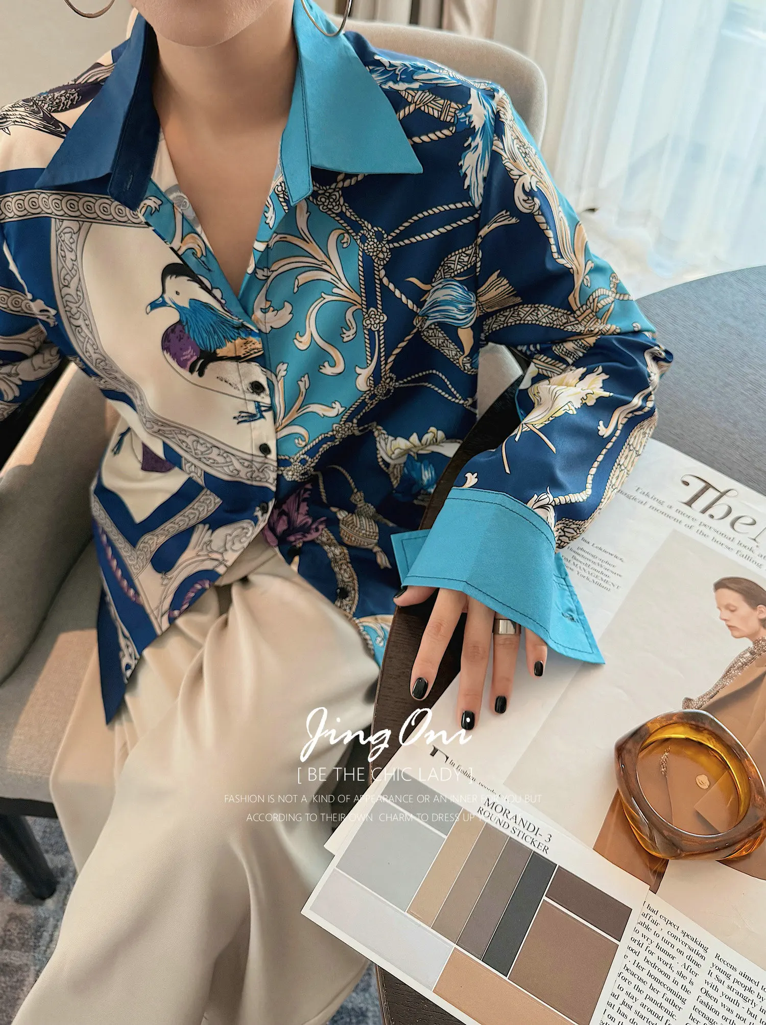 

Рубашка с цветочным принтом, блузка, топы Y2K, женская одежда, весна-осень 2021, стильная корейская мода с длинным рукавом, винтажная элегантная новинка в стиле бохо