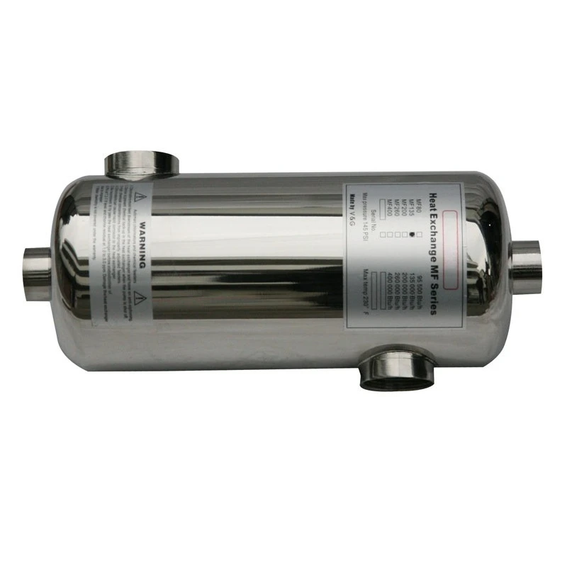 Stainless Steel Tubular Heat Exchanger Pool Bathtub Circulation Thermostatic Heater Household High Efficient Anti-corrosion Heat
