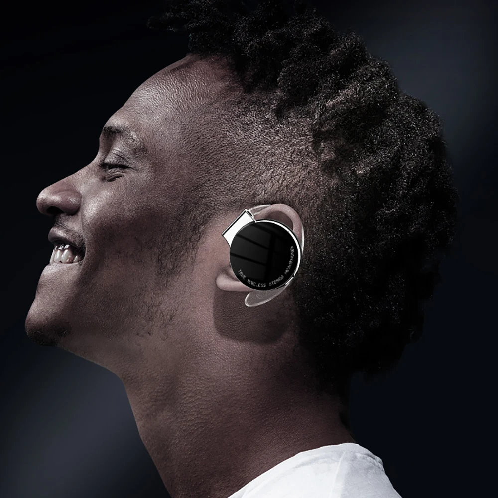 Fones de ouvido abertos tws com cancelamento de ruído, bluetooth, fone de ouvido para corrida, treino